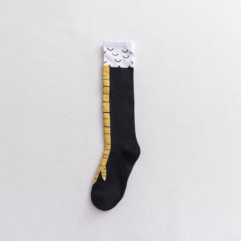 Interesting Knee-length Sock Ideas - Funny Chicken-feather Socks, the Same Style As Those on Douyin, Short Leg Socks