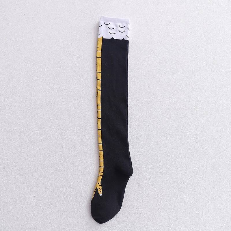 Interesting Knee-length Sock Ideas - Funny Chicken-feather Socks, the Same Style As Those on Douyin, Short Leg Socks