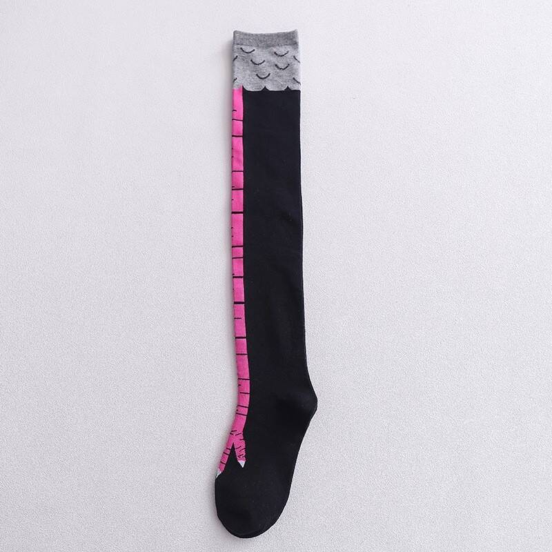 Interesting Knee-length Sock Ideas - Funny Chicken-feather Socks, the Same Style As Those on Douyin, Short Leg Socks