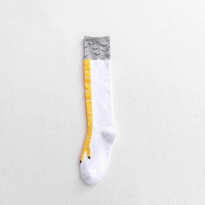 Interesting Knee-length Sock Ideas - Funny Chicken-feather Socks, the Same Style As Those on Douyin, Short Leg Socks