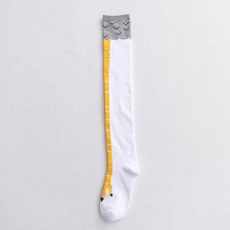 Interesting Knee-length Sock Ideas - Funny Chicken-feather Socks, the Same Style As Those on Douyin, Short Leg Socks