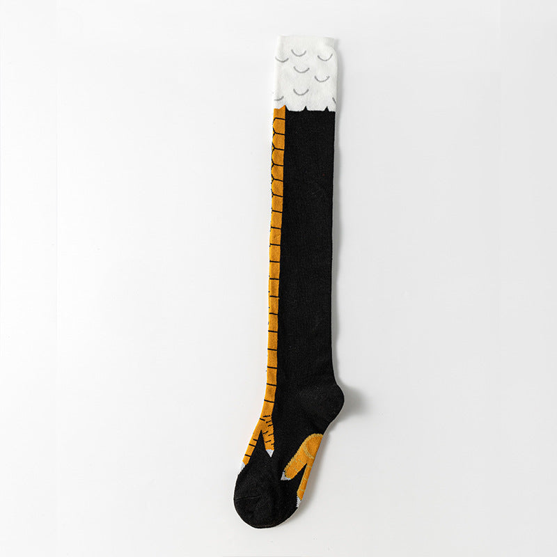 Interesting Knee-length Sock Ideas - Funny Chicken-feather Socks, the Same Style As Those on Douyin, Short Leg Socks