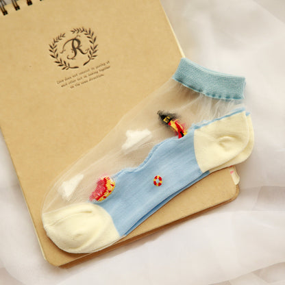 Spring and Summer New Style Women's Boat Shoes - Unique Ocean Series Silk Women's Shoes - Glass Fiber ShoesSpring and Summer New Style Women's Boat Shoes - Unique Ocean Series Silk Women's Shoes - Glass Fiber Shoes