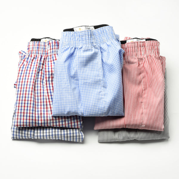 Men's straight-leg cotton pajama pants, loose-fitting sleep pants, three-piece home shorts, woven Arlo pants
