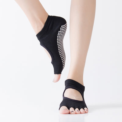 Yoga socks with glue-stitching, five-fingered socks for women, anti-slip, for Pilates and yoga, multi-functional split-toe fitness socks