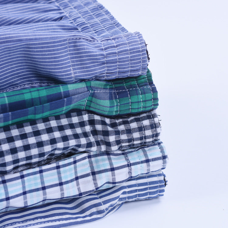Men's straight-leg cotton pajama pants, loose-fitting sleep pants, three-piece home shorts, woven Arlo pants