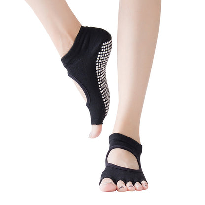 Yoga socks with glue-stitching, five-fingered socks for women, anti-slip, for Pilates and yoga, multi-functional split-toe fitness socks
