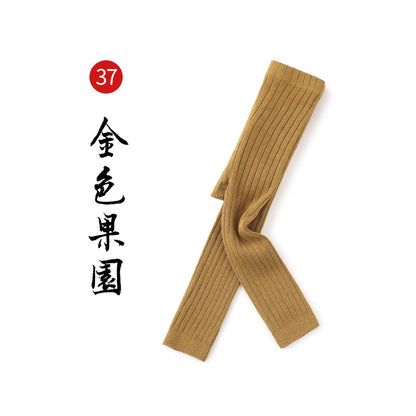 春秋新款女童打底裤纯色精梳棉打底袜外穿春季儿童韩版九分裤批发