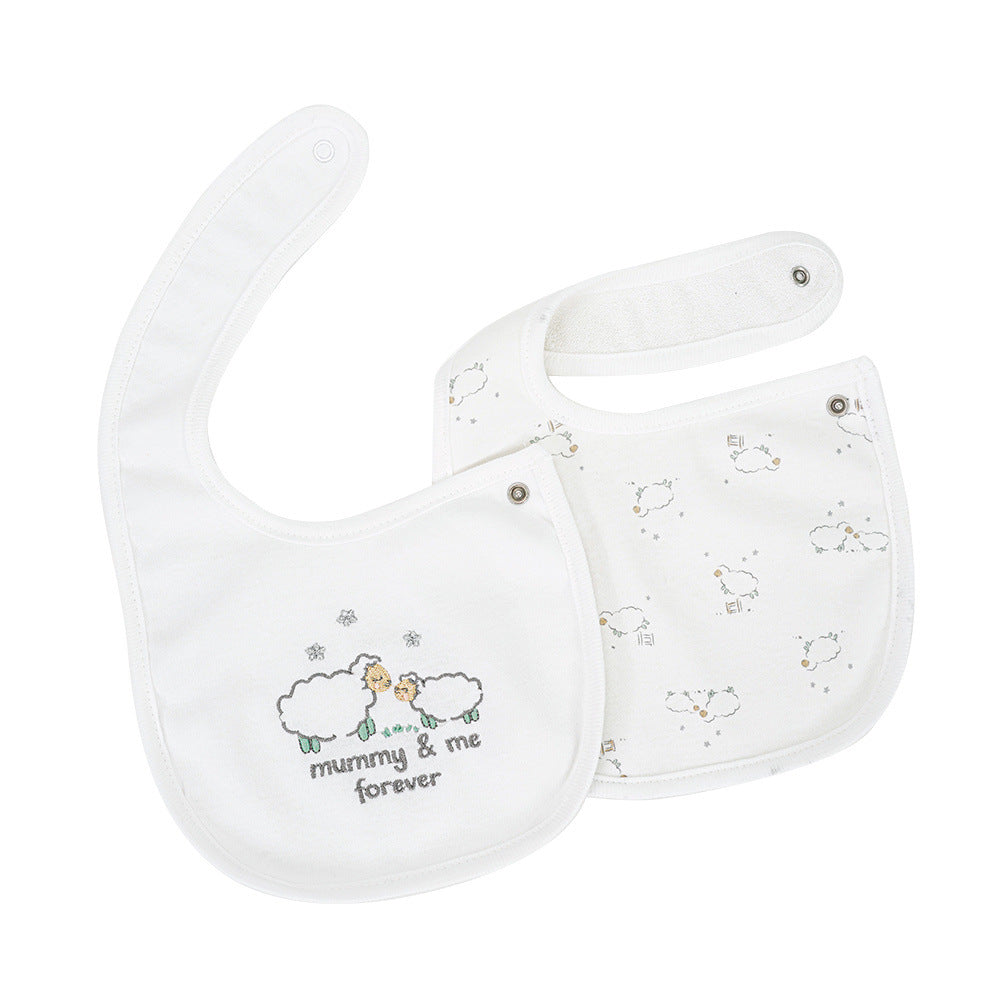 Cartoon children's bib - Pure cotton baby bib with waterproof function - All-cotton waterproof bib for babies - Baby apron - Class A cotton