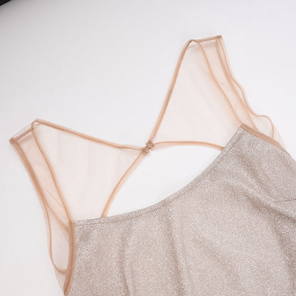 A stylish and elegant halter dress with a design touch, suitable for European-style women, featuring a fashionable and sexy fit, and a long dress.