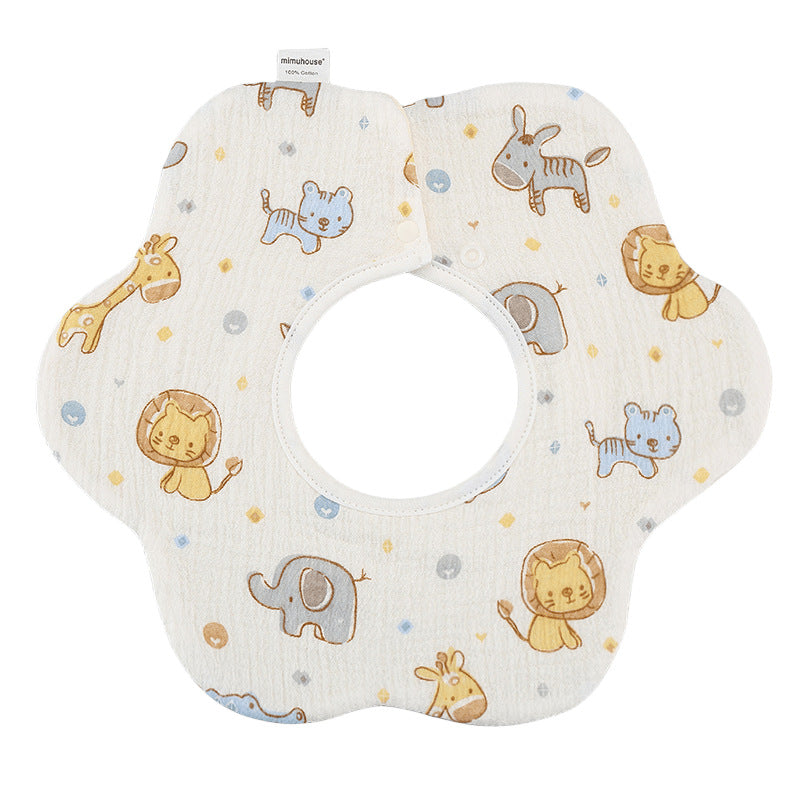 Summer quick-drying 360-degree bib for children, baby cotton pure fabric type A bib, baby apron