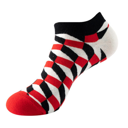 Boat sock man, summer and spring short socks for women, light-crowned short style stockings, oil painting avocado trend stockings, wholesale for sale