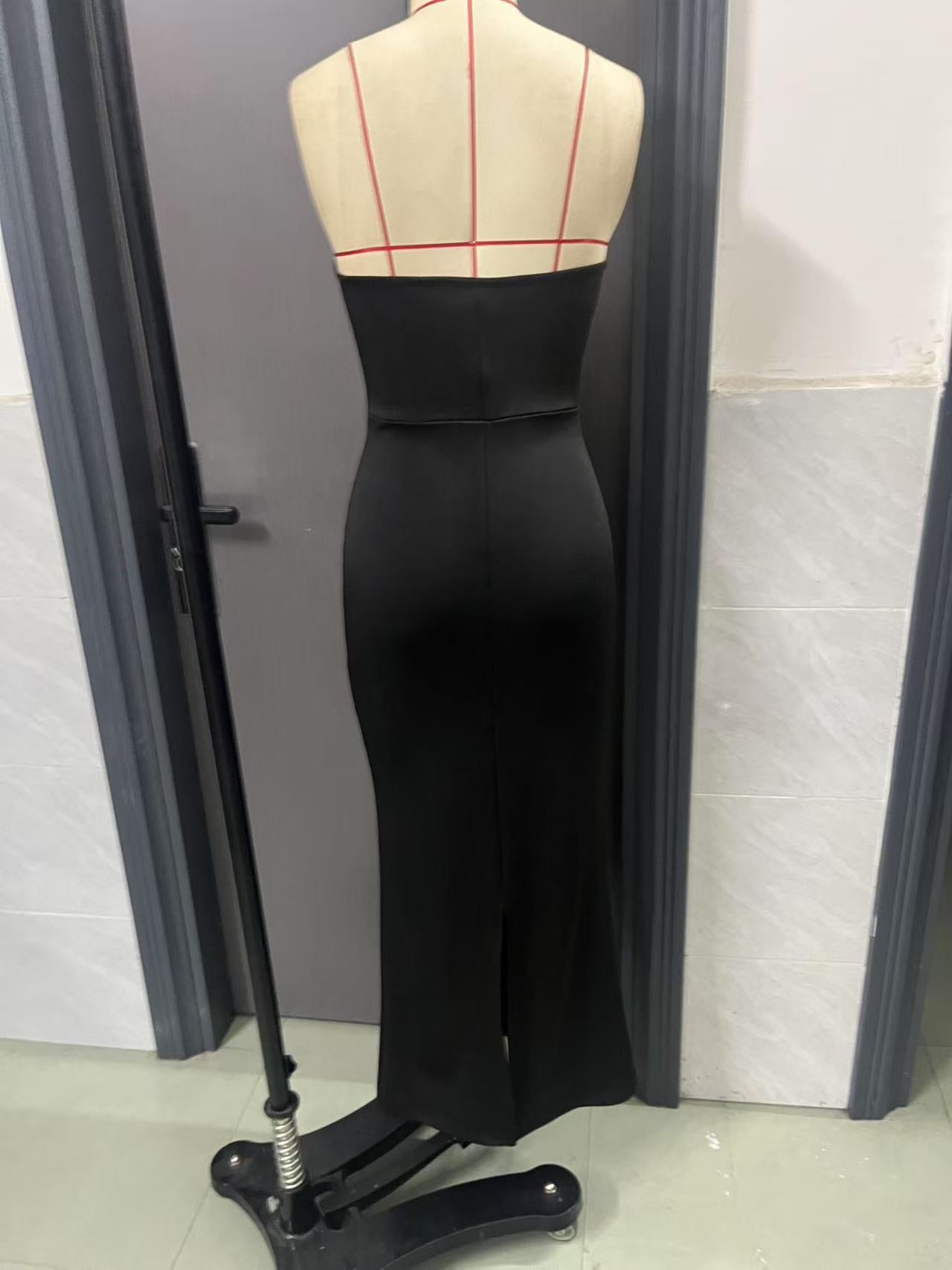 Summer Women's Clothing - Fashionable, Elegant and Sexy Fishbone-Sewn Strapless Fishtail Dress for Women