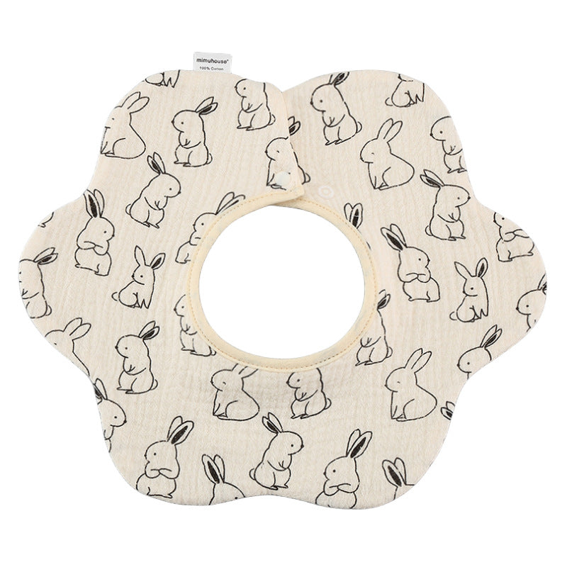 Summer quick-drying 360-degree bib for children, baby cotton pure fabric type A bib, baby apron
