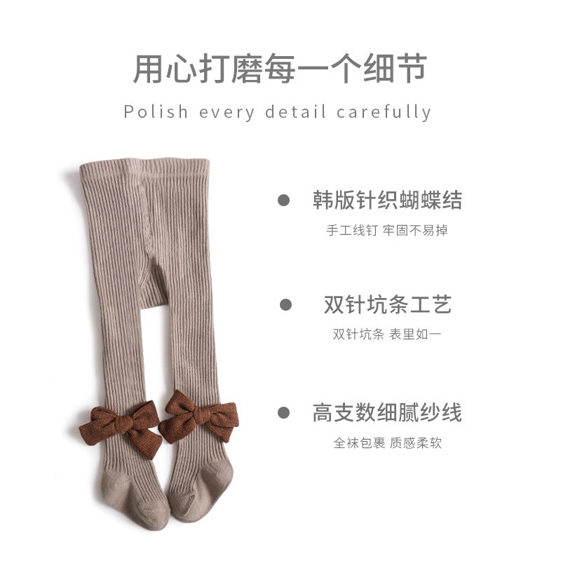 婴儿打底裤2022秋冬新品大PP儿童外穿双针宝宝连体洋气女童连裤袜