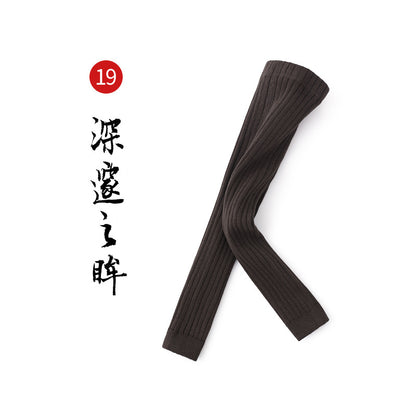 春秋新款女童打底裤纯色精梳棉打底袜外穿春季儿童韩版九分裤批发