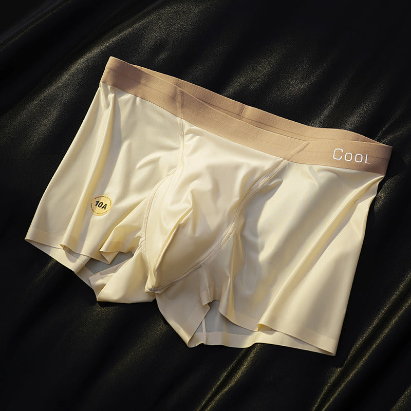 Antibacterial mulberry silk cooling underwear for men - smooth, shiny, luxurious, ideal choice for men.