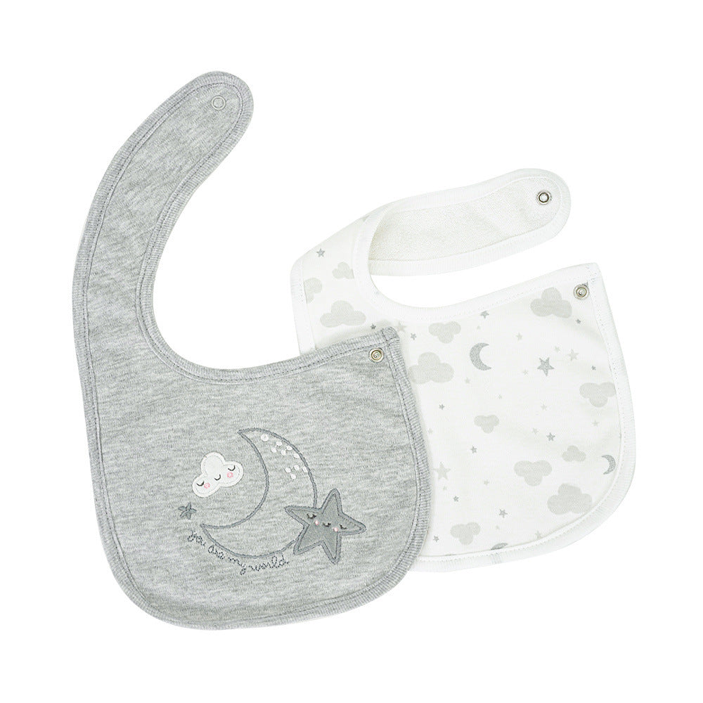 Cartoon children's bib - Pure cotton baby bib with waterproof function - All-cotton waterproof bib for babies - Baby apron - Class A cotton