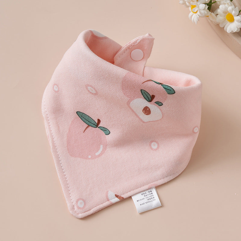 Baby Cotton Napkin, Baby Triangle Towel, Newborn Child Anti-Vomiting Milk Cover, Ultra-Soft Apron, Headband, Autumn-Winter