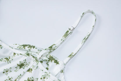 Summer floral short skirt halter dress women's clothing