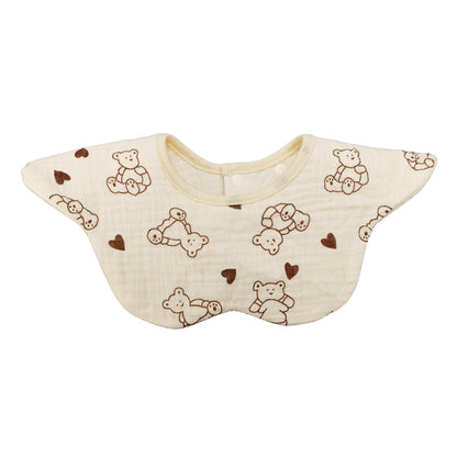 Summer quick-drying 360-degree bib for children, baby cotton pure fabric type A bib, baby apron
