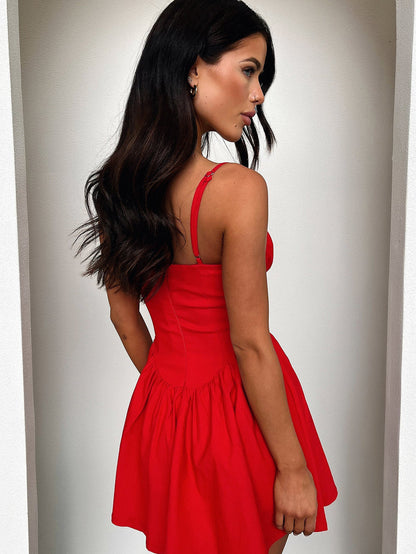 Sexy strapless racerback dress for women in summer