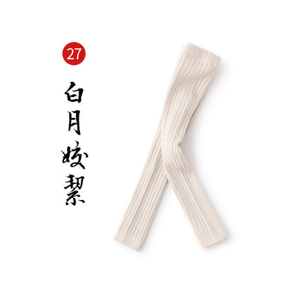 春秋新款女童打底裤纯色精梳棉打底袜外穿春季儿童韩版九分裤批发