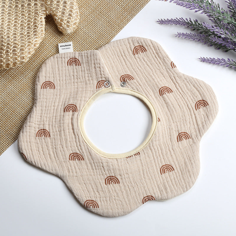 Summer quick-drying 360-degree bib for children, baby cotton pure fabric type A bib, baby apron