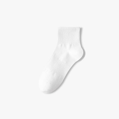 Socks Men's Long Tube Socks 100% Authentic Pure Cotton Anti-Bacterial Odor-Repellent Sweat-Absorbing Short Socks Four Seasons Style Men's Mid-Calf Socks Spring/Summer