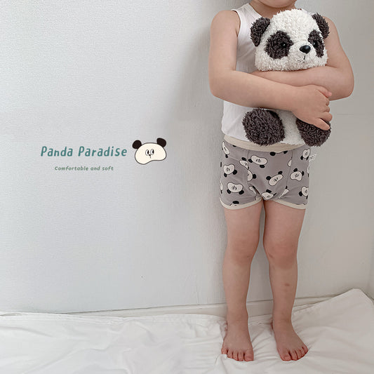 Children's underwear, Panda Park baby underwear, soft cotton cute cartoon children's underwear