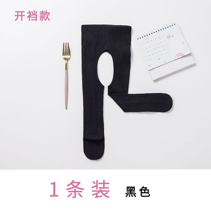2026春夏新款 女童打底裤袜 韩版纯色麻花纹儿童袜子婴幼儿连裤袜