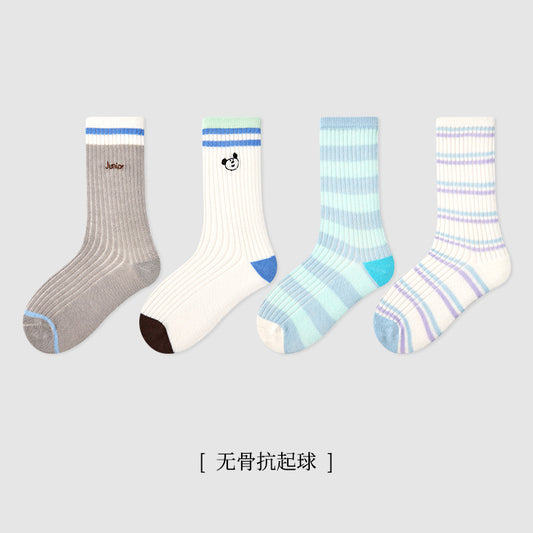儿童袜子批发25春夏网眼卡通小狗宝宝袜子棉无骨透气男女童中筒袜