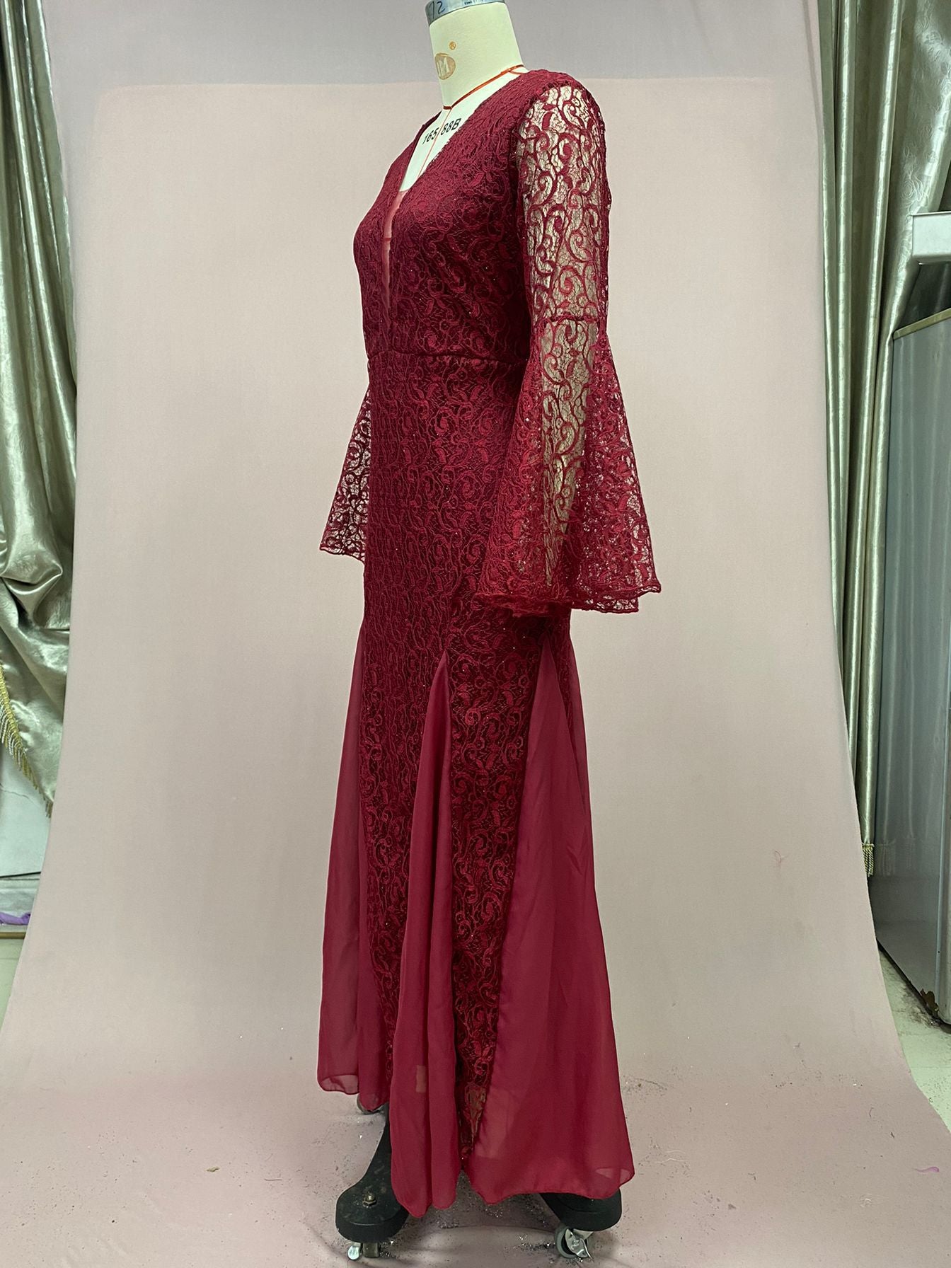 Spring and Summer Evening Gown - Elegant, Sexy, Form-fitting Fish-Tail Long Evening Dress with Long Skirt