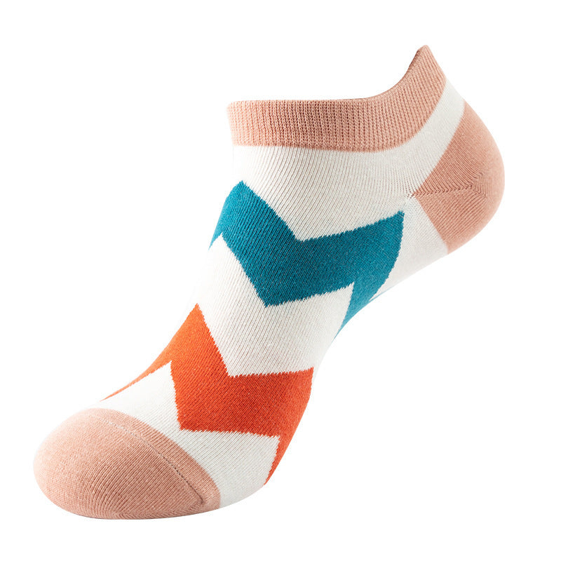Boat sock man, summer and spring short socks for women, light-crowned short style stockings, oil painting avocado trend stockings, wholesale for sale