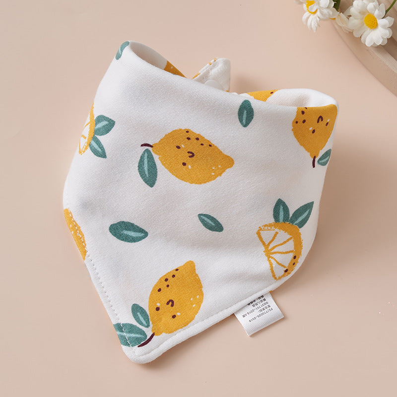 Baby Cotton Napkin, Baby Triangle Towel, Newborn Child Anti-Vomiting Milk Cover, Ultra-Soft Apron, Headband, Autumn-Winter