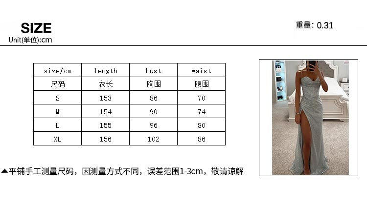 Long dress party fashion halter top dress loose and casual slit women's dress