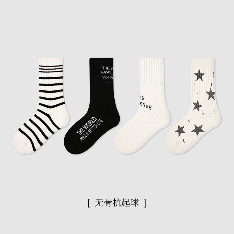 ZYZ儿童袜子批发秋季纯色百搭双针儿童中筒袜双罗口蝴蝶结花边袜