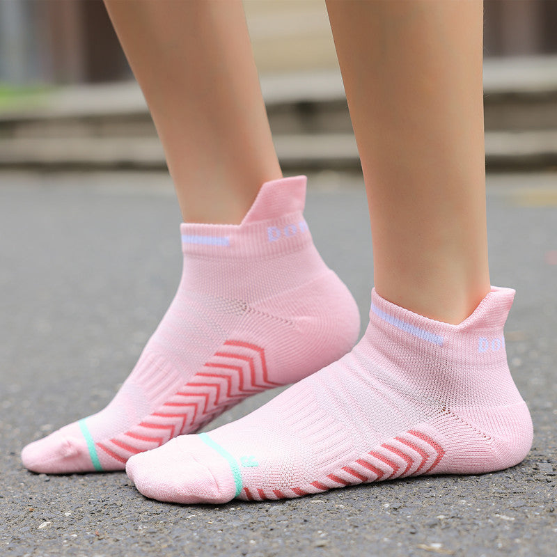 Professional marathon running socks for men and women, thick towel-bottomed short socks, quick-drying sports socks