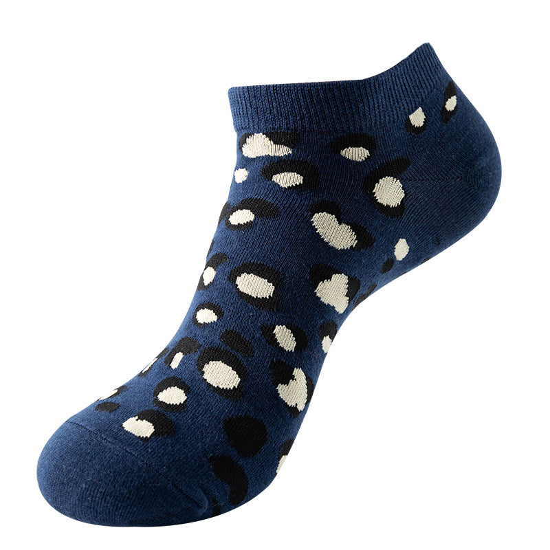 Boat sock man, summer and spring short socks for women, light-crowned short style stockings, oil painting avocado trend stockings, wholesale for sale