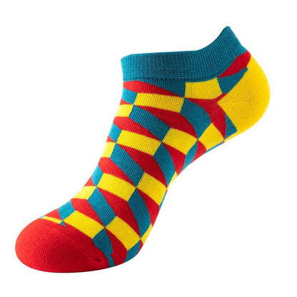 Boat sock man, summer and spring short socks for women, light-crowned short style stockings, oil painting avocado trend stockings, wholesale for sale