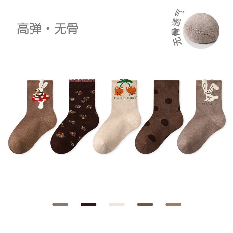 儿童袜批发25秋季新款立体猫咪短袜立体卡通宝宝袜棉无骨女童袜子