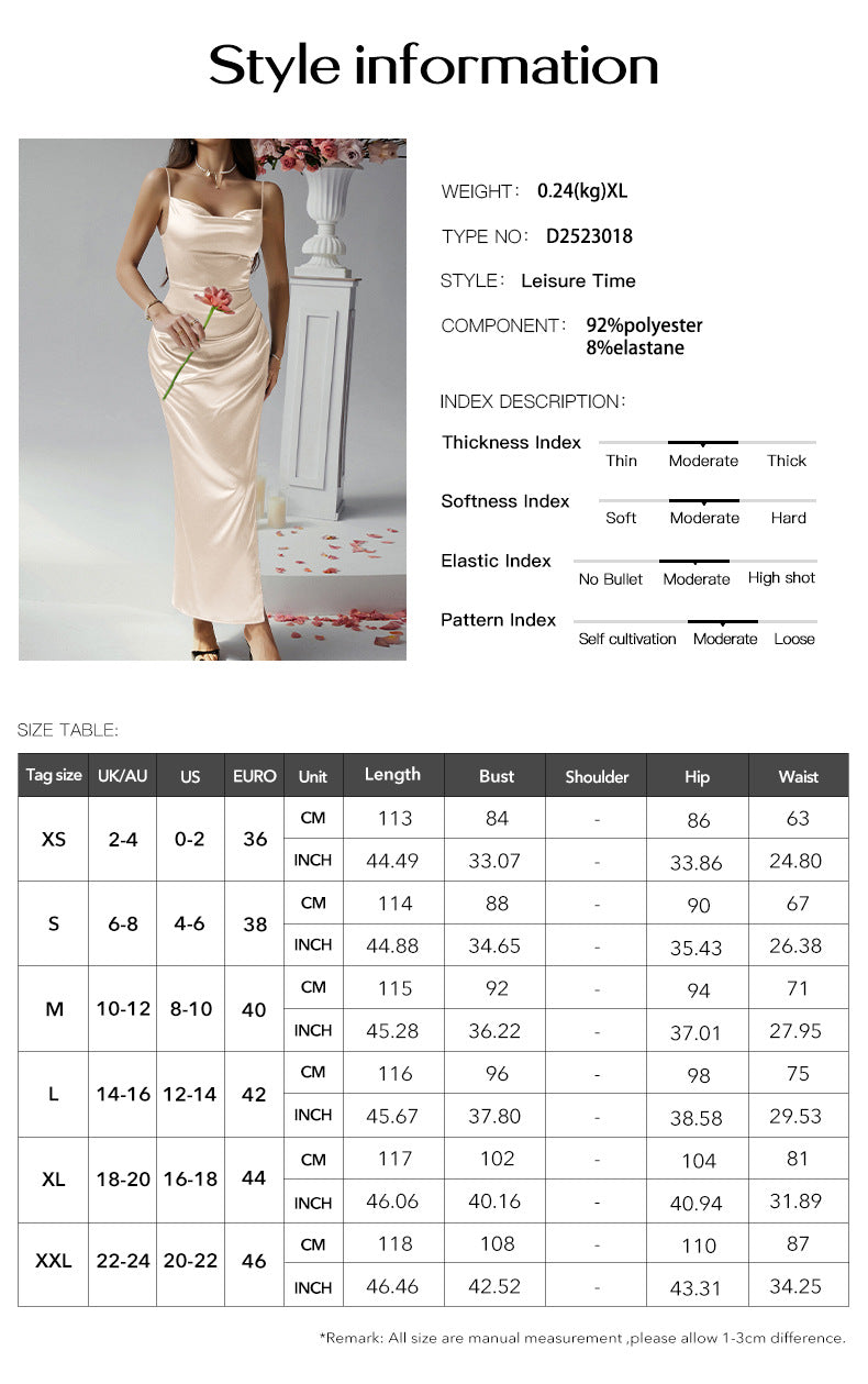 Spring and summer casual and sexy pure color halter-neck dresses, evening gowns for women