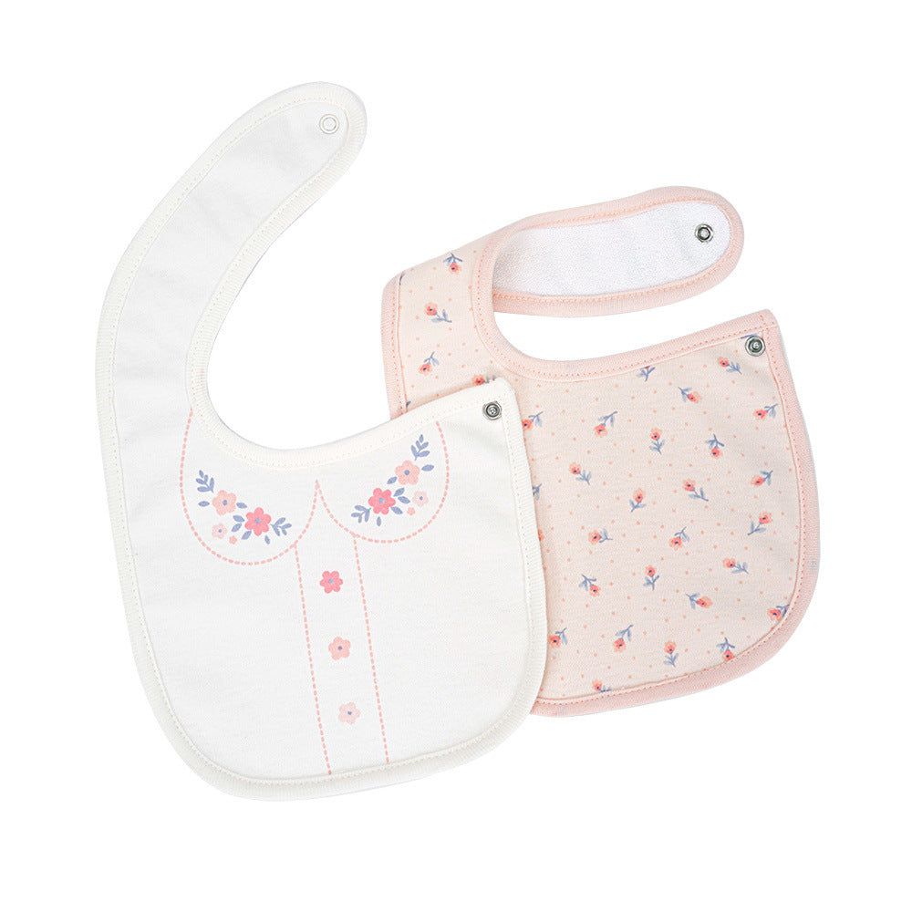 Cartoon children's bib - Pure cotton baby bib with waterproof function - All-cotton waterproof bib for babies - Baby apron - Class A cotton
