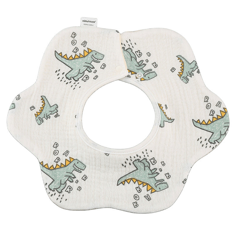 Summer quick-drying 360-degree bib for children, baby cotton pure fabric type A bib, baby apron