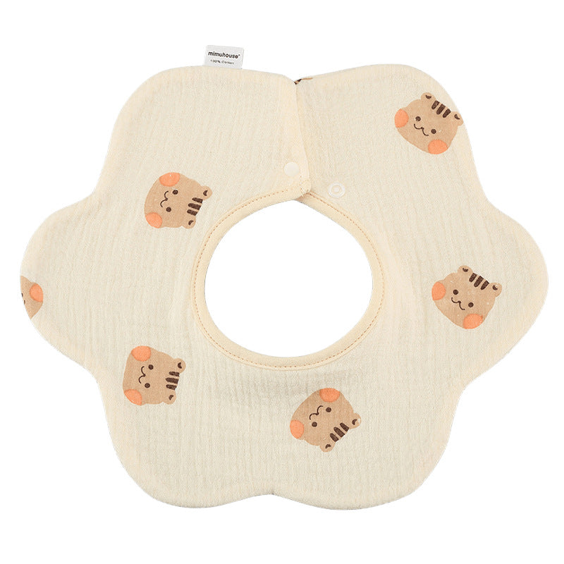 Summer quick-drying 360-degree bib for children, baby cotton pure fabric type A bib, baby apron