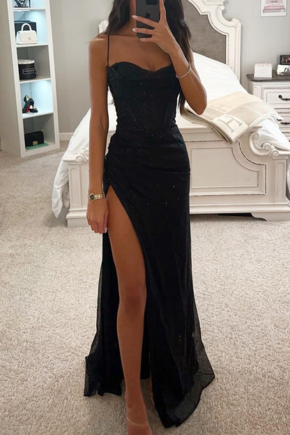 Long dress party fashion halter top dress loose and casual slit women's dress