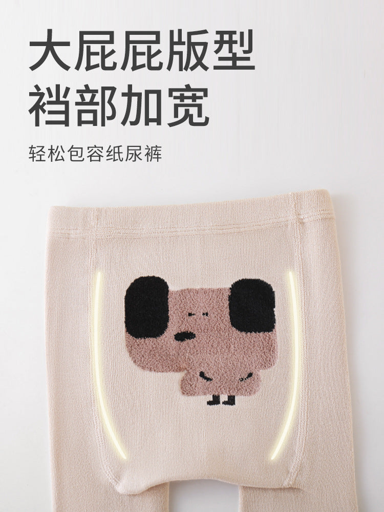 2025秋季新品宝宝连裤袜大pp打底裤卡通可爱无骨抗菌女童外穿裤袜
