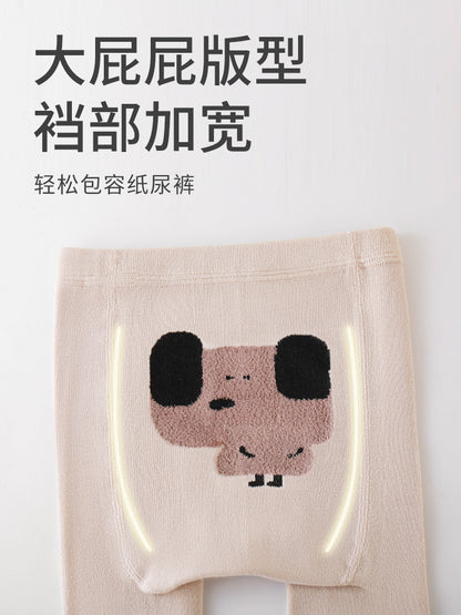 2025秋季新品宝宝连裤袜大pp打底裤卡通可爱无骨抗菌女童外穿裤袜