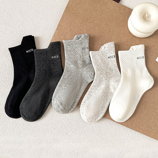 儿童袜子秋冬款精梳棉无骨中筒袜韩版女童花边中大童诸暨袜子批发