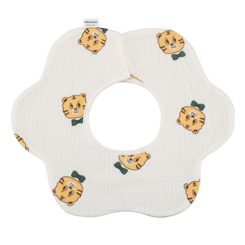Summer quick-drying 360-degree bib for children, baby cotton pure fabric type A bib, baby apron